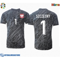 Fotballdrakt Herre Polen Wojciech Szczesny #1 Keeper Bortedrakt EM 2024 Kortermet